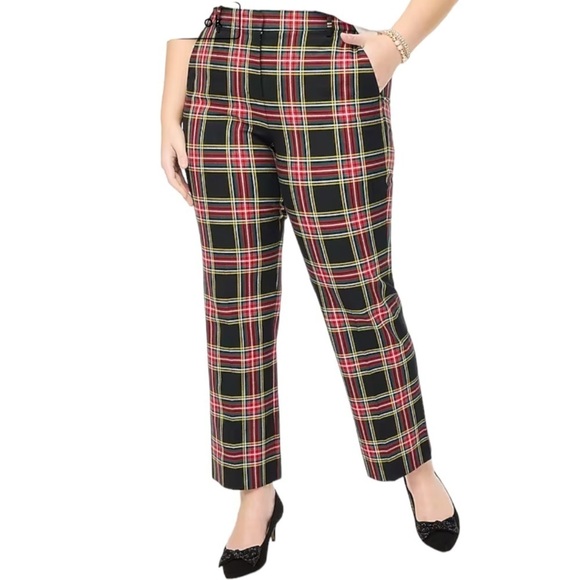 J. CREW Kallie Stewart Tartan Plaid Pant Christmas Holiday Size 8 NEW - Picture 3 of 11